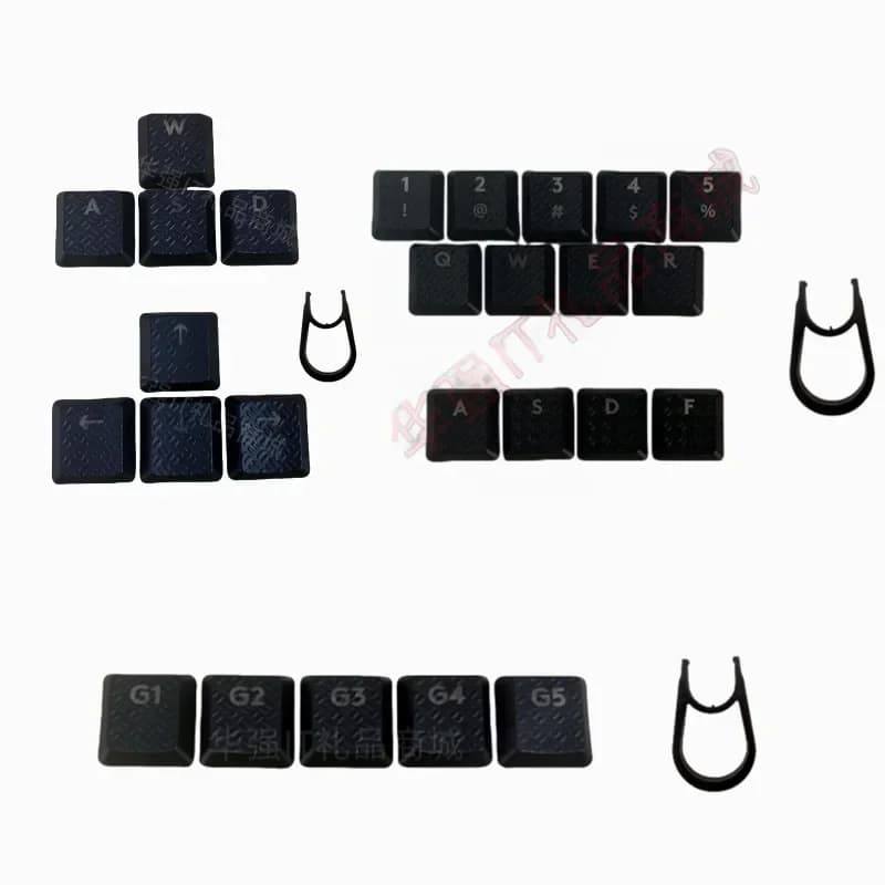 Copritasti testurizzati neri WASD G1-G5 e Copritasti Arrow per tastiera meccanica Logitech G813 G815 G913 G915 TKL RGB