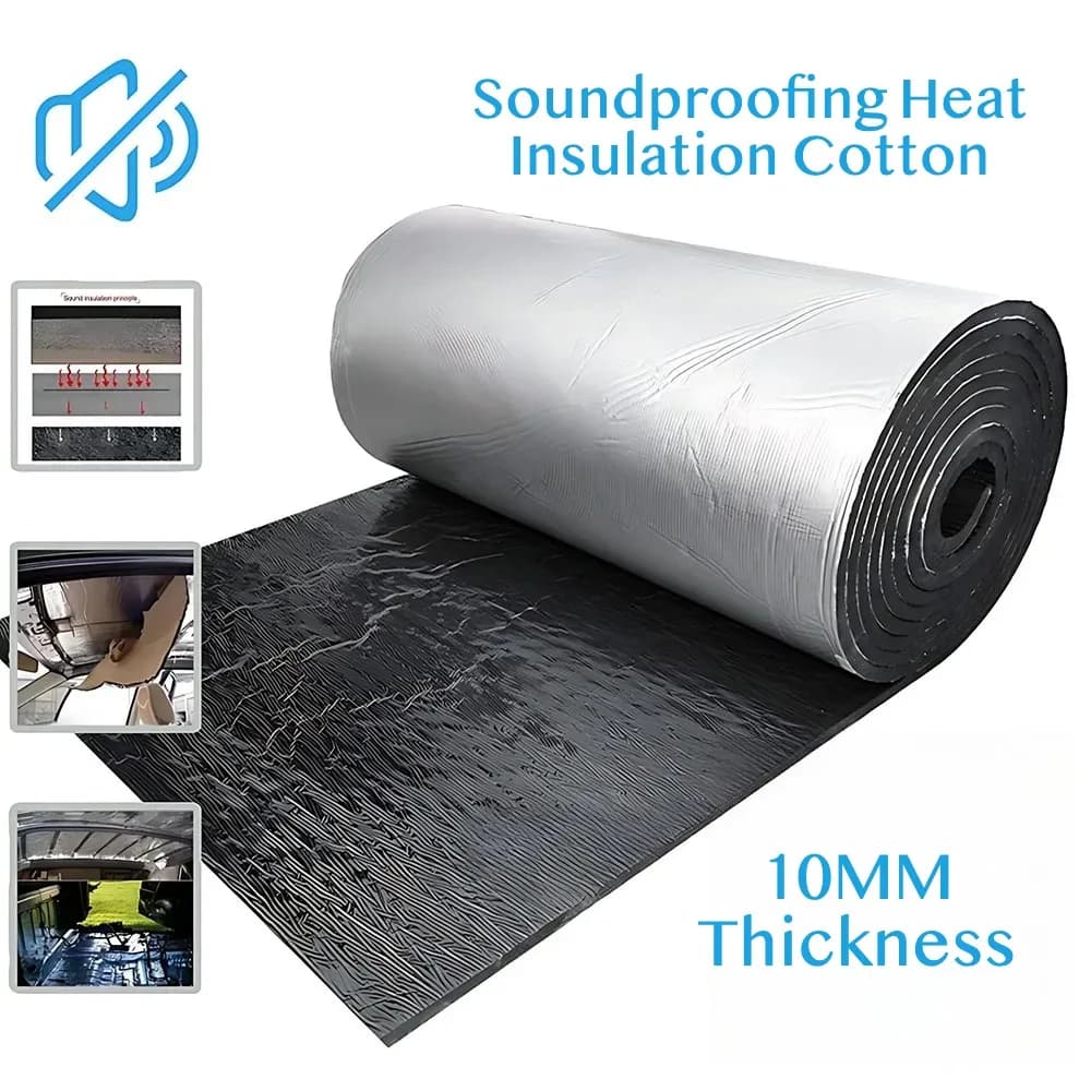 10 mm self-absorbing and thermo-insulating cotton roll, acoustic and thermal insulation for campers, floor insulation, roofs and foam pipes.