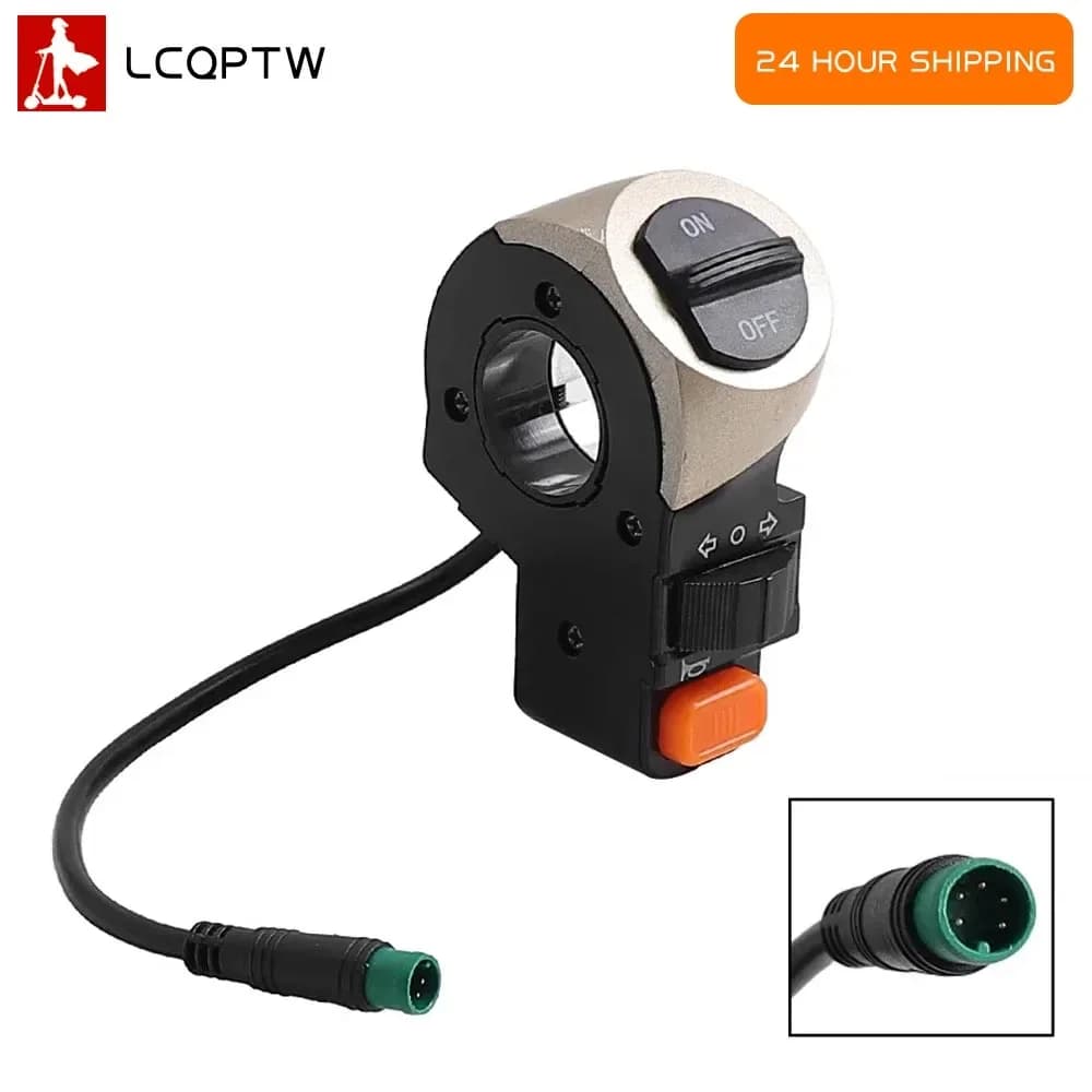 Indicatori di direzione Interruttore 5pin Per Kugoo M4 Pro Scooter Elettrico On Off Power Horn Sinistra Destra Luci di direzione Manubrio Parte