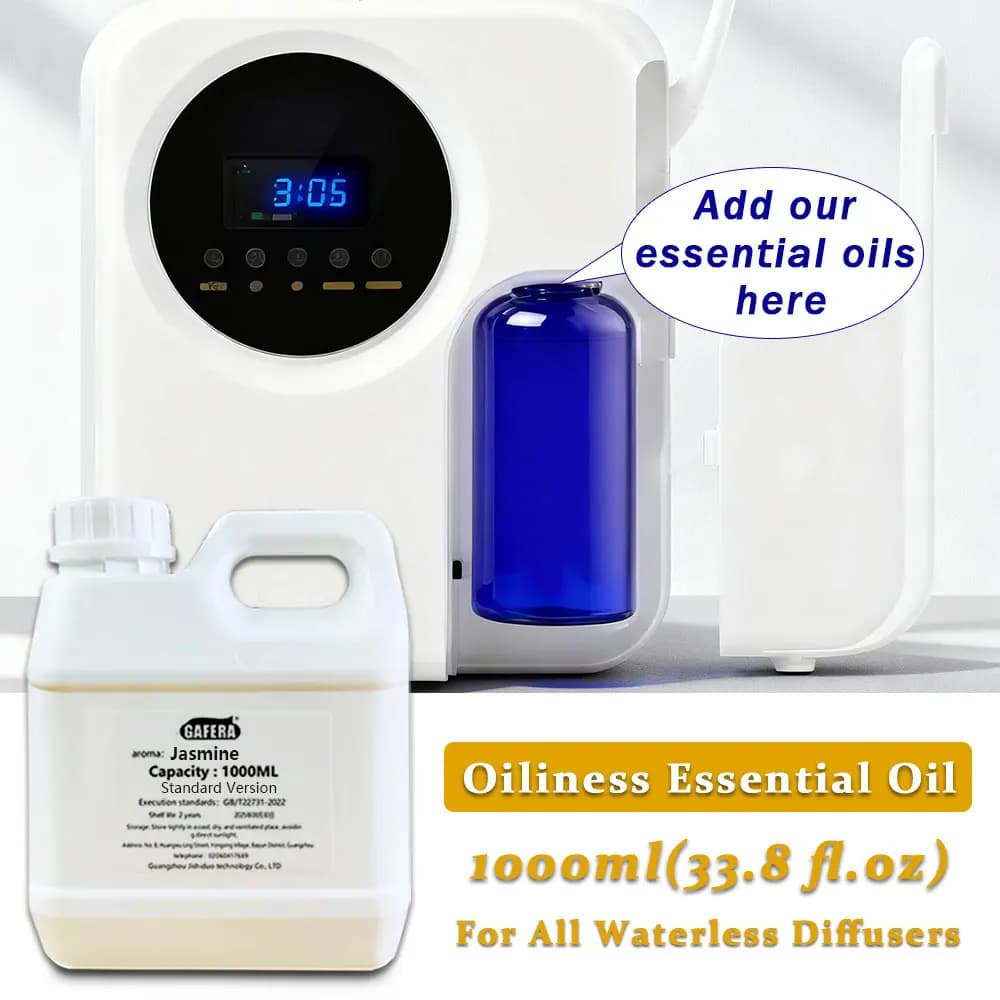 GAFERA 1000ml (33.8 fl.oz) Olio Essenziale al Gelsomino Westin White Tea Hilton - Per Macchina Aromaterapia, Diffusore, Ricarica Olio Aromatico
