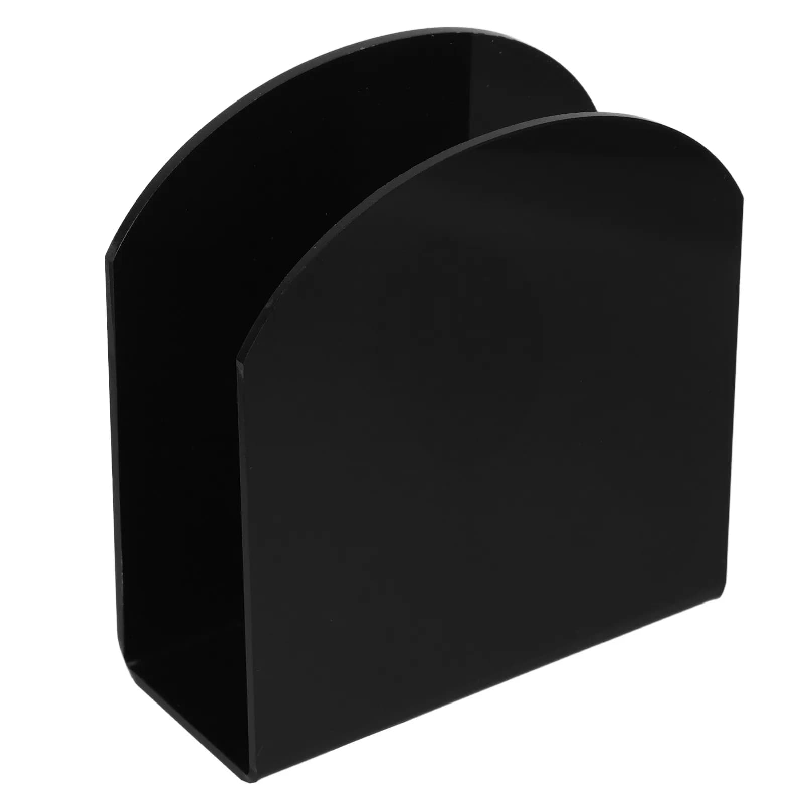 Acrylic Napkin Holder Black Modern Style Tabletop Napkin Stand for Dining Table Bar Counter Guest Towel Organizer Freestanding