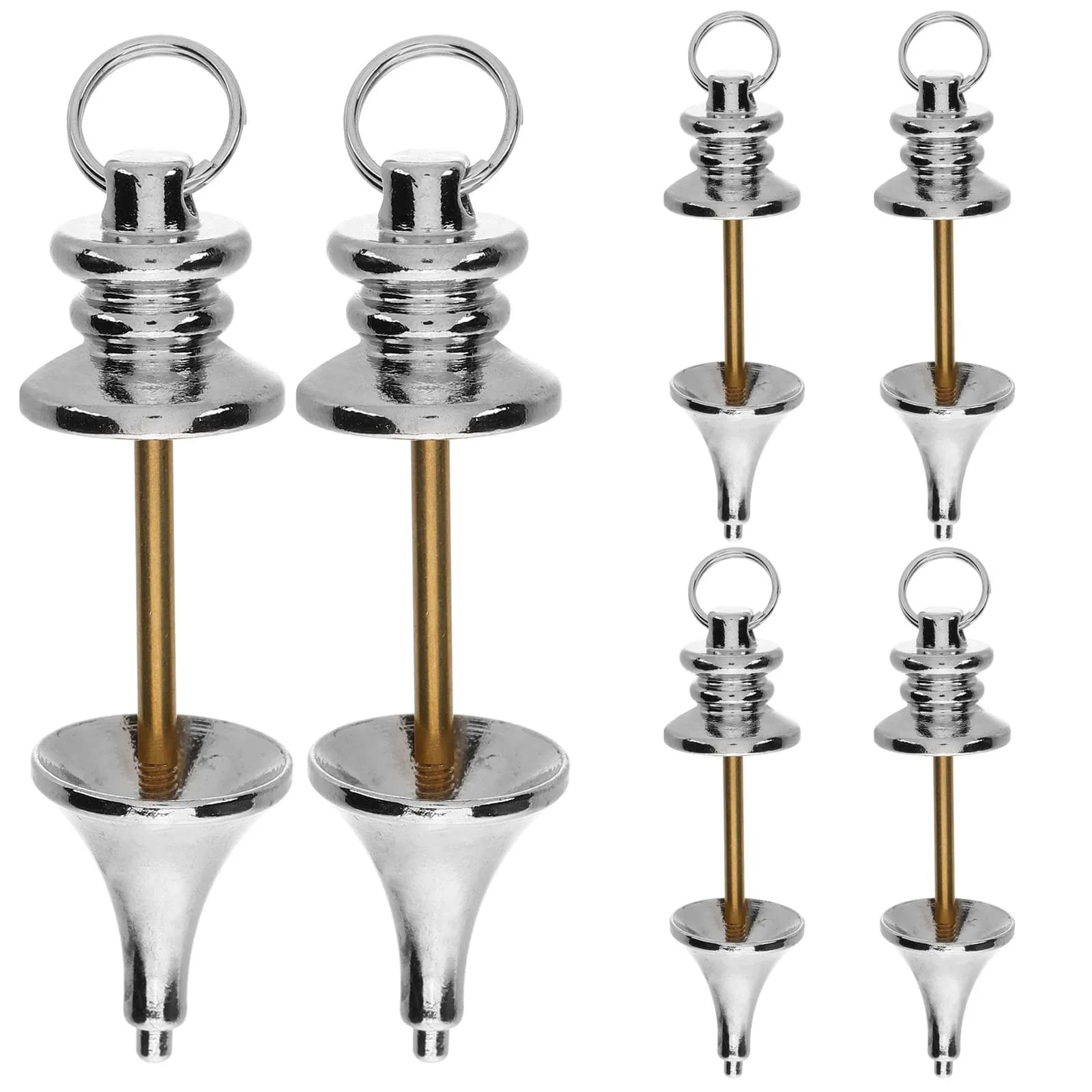 6Pcs Copper Pendulum Necklace Set Dowsing Jewelry for Scrying Divination Rituals Wicca Spiritual Practice Car Home Hanging