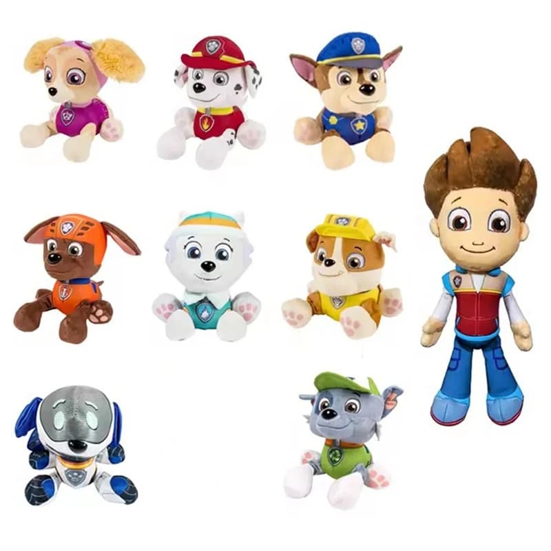 20 cm Cartoon Paw Patrol Peluche Bambola Chase Rock Animale Cane Modello di cartone animato Action Figures Film Periferiche Regalo di Natale per bambini