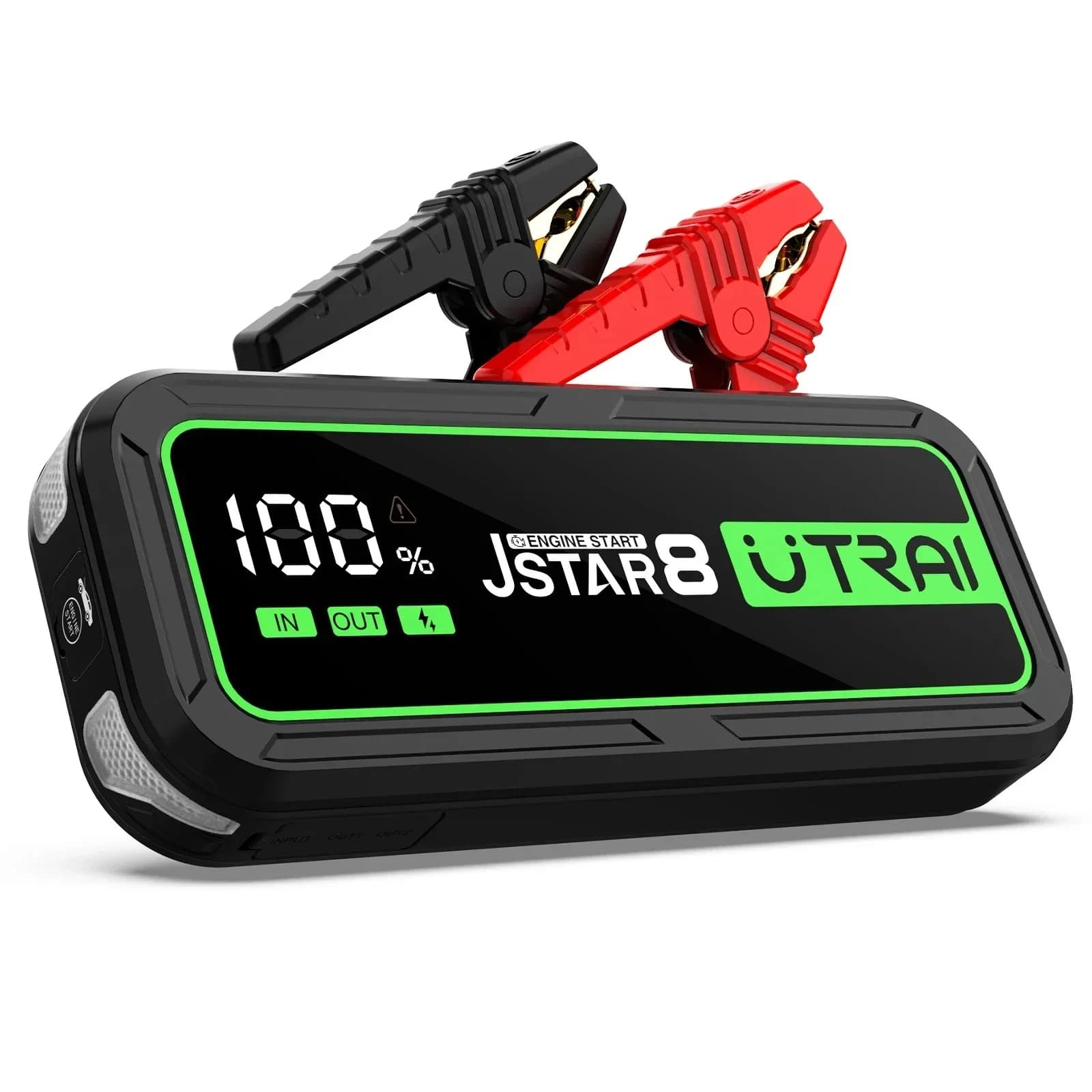 Utrai Jstar 8 Auto Booster Portatile Salto di Avviamento Accumulatori E Caricabatterie Di Potere 3000A Corrente di Picco HA CONDOTTO LA Luce Jumpstart Dispositivo di Avviamento ODM Fabbrica