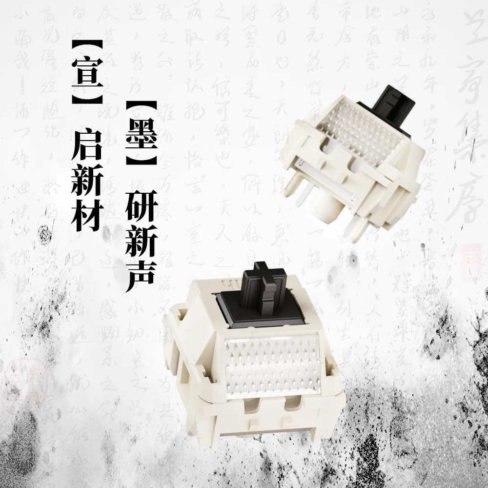 Switch Lineari Xuanmo 40g Pre-Lubrificati 5 Pin HotSwap MF Stem Kailh per Tastiera Meccanica MX
