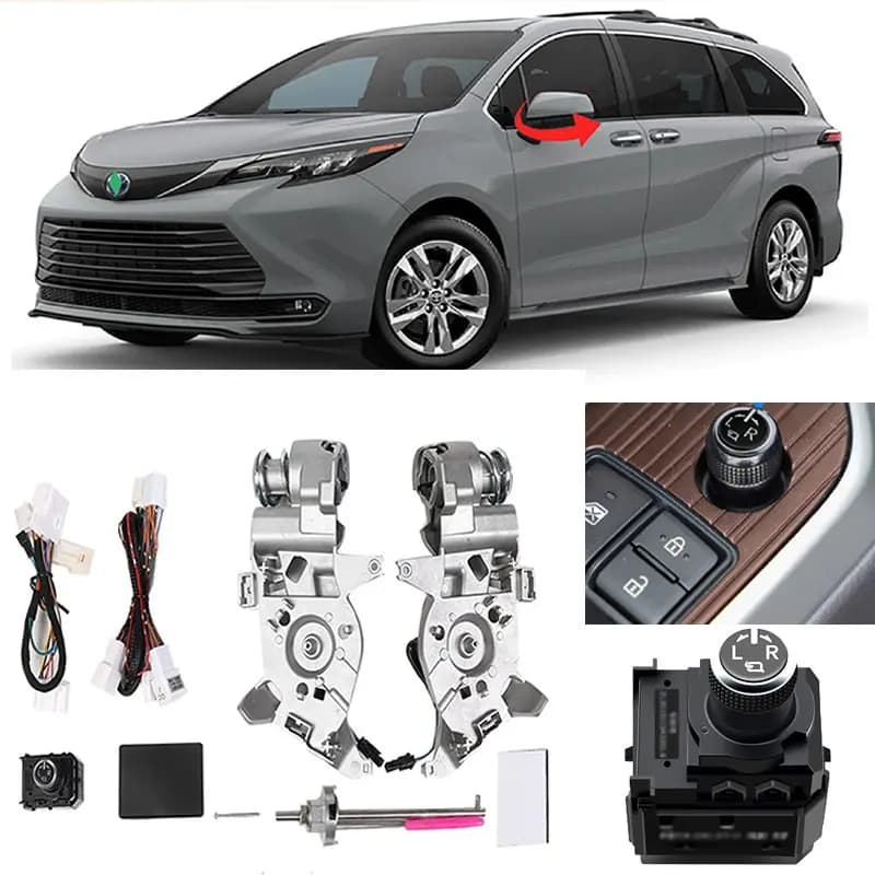Sistema di piegatura automatica degli specchietti retrovisori per Toyota Sienna 2021-2026+, specchietti retrovisori elettrici, specchietti pieghevoli automatici controllati da chiave