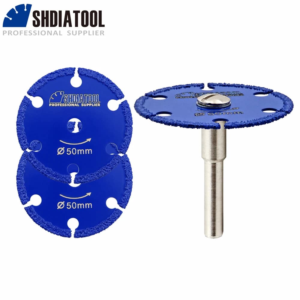 SHDIATOOL Mini Cutting Disc Set 30/40/50mm Saw Blade Removable Shank Hand Tool Steel Metal Iron Pipe Nail Cut Plate