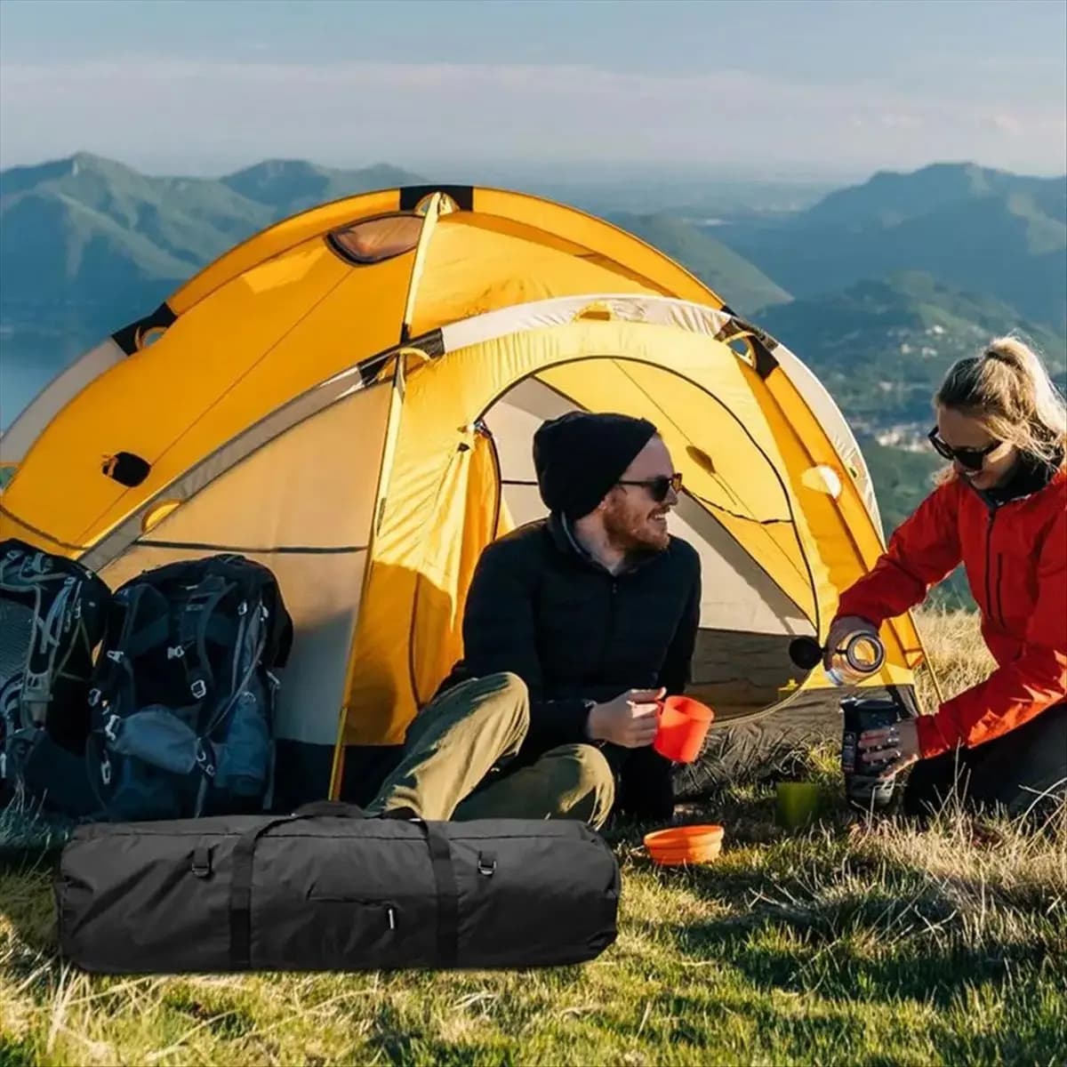 Oxford Fabric Tent Ball Bag Water Resistant, Multifunction Organizer for Camping and Trekking