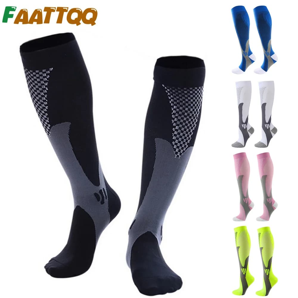 1Pair Compression Socks Travelers Socks Football Soccer Thigh Long Tube Unisex Outdoor Sports Nurses Stockings For Men Women