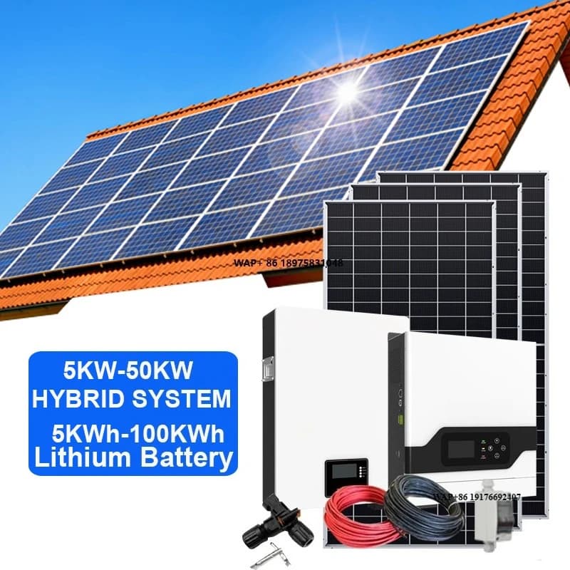 Sistema di pannelli solari da 10 kW con sistema di kit solare a batteria Sistema di energia solare ibrida da 5 kW 15 kW 20 kW 25 kW per set completo domestico
