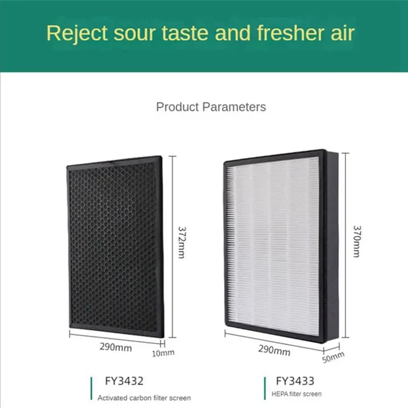 Filtro di Ricambio Modello AT52 FY3432 FY3433, Filtro HEPA e a Carbone Attivo per Purificatore d'Aria Philips AC3252 AC3254 AC3256 AC3259