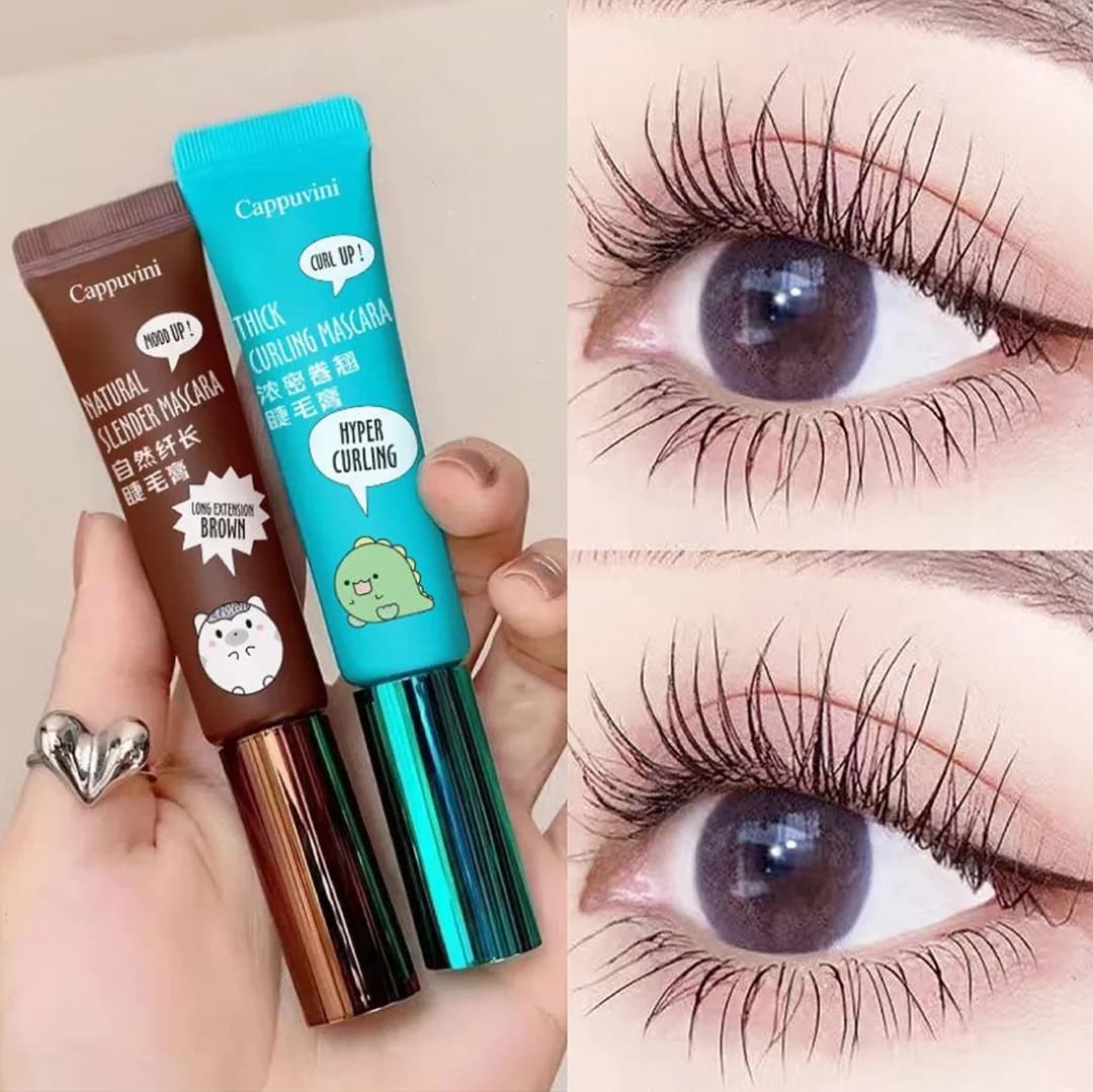 Mascara Tubolare Effetto Animale, Impermeabile, Senza Sbavature, Allungante e Incurvante a Lunga Durata per Ciglia Corte, Cosmetico Cinese Economico