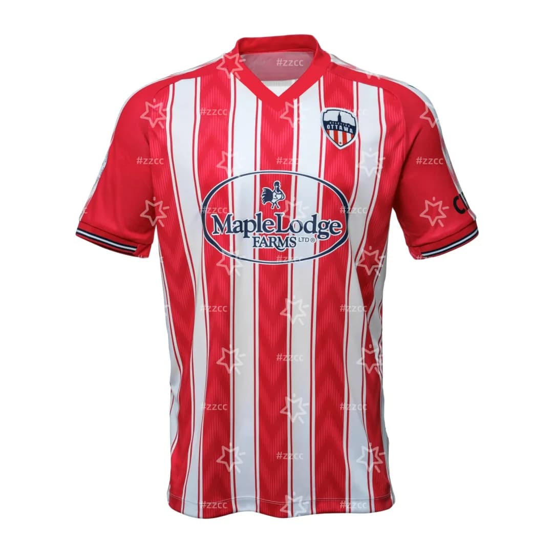 25-26 Canadian Premier Soccer League Atletico Ottawa tuta da allenamento da competizione Maglia da calcio T-shirt sportiva da uomo T-shirt per bambini