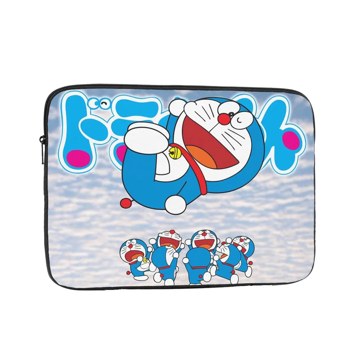 Custodia Antiurto per Laptop 12 13 15 17 Pollici, Borsa per Notebook con Design Anime Doraemon, per Uomo e Donna