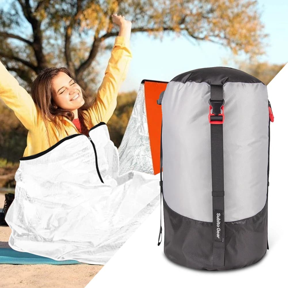 Bag for Sacco a Pelo da Esterno Waterproof, Multipurpose Compression Bag Great Capacity for Camping and Hiking