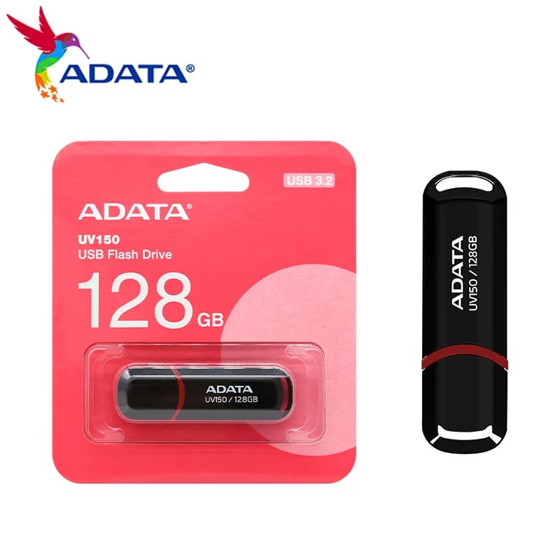 ADATA UV150 Chiavetta USB USB3.2 32 GB 64 GB pendrive Ad Alta Velocità 128 GB 256 GB Frances Polen Nero Flash Memory Stick per computer