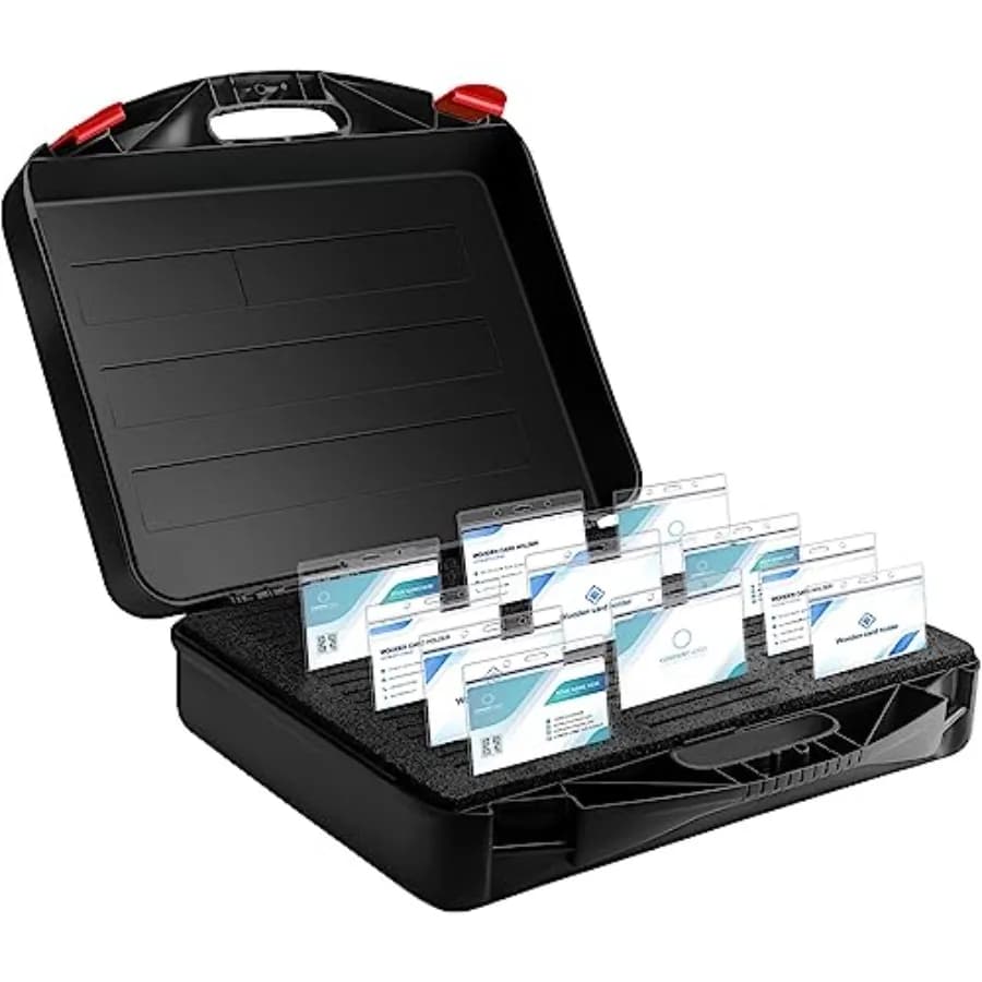 Organizzatore per Targhette Identificative Thyle, Scatola Porta Badge con Chiusura a Scatto, Contiene 60 Targhette ID per Ufficio e Scuola