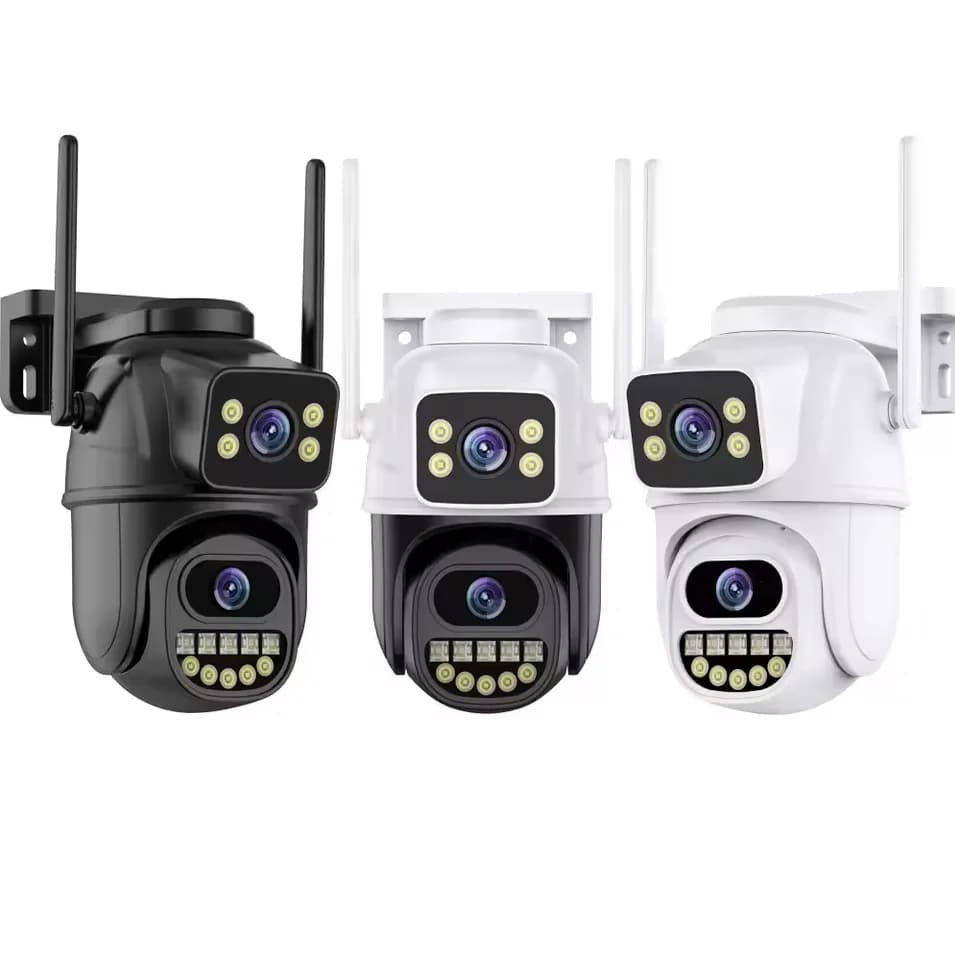 4K 8MP HD WIFI PTZ IP Cam 4X Zoom Doppio Schermo Auto Tracking Sicurezza Domestica Esterna 4MP CCTV Sorveglianza ICSEE APP