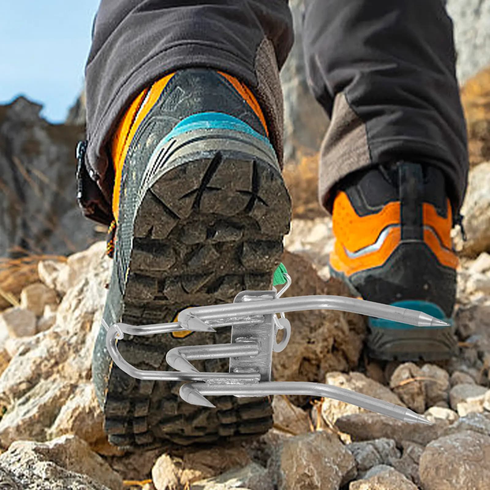 Punte Metalliche per Arrampicata su Alberi, Scarpe Antiscivolo, Attrezzatura Portatile a Zampa di Gatto per Esterni, Kit di Punte da Arrampicata, Durevole e Pratico per il Lavoro