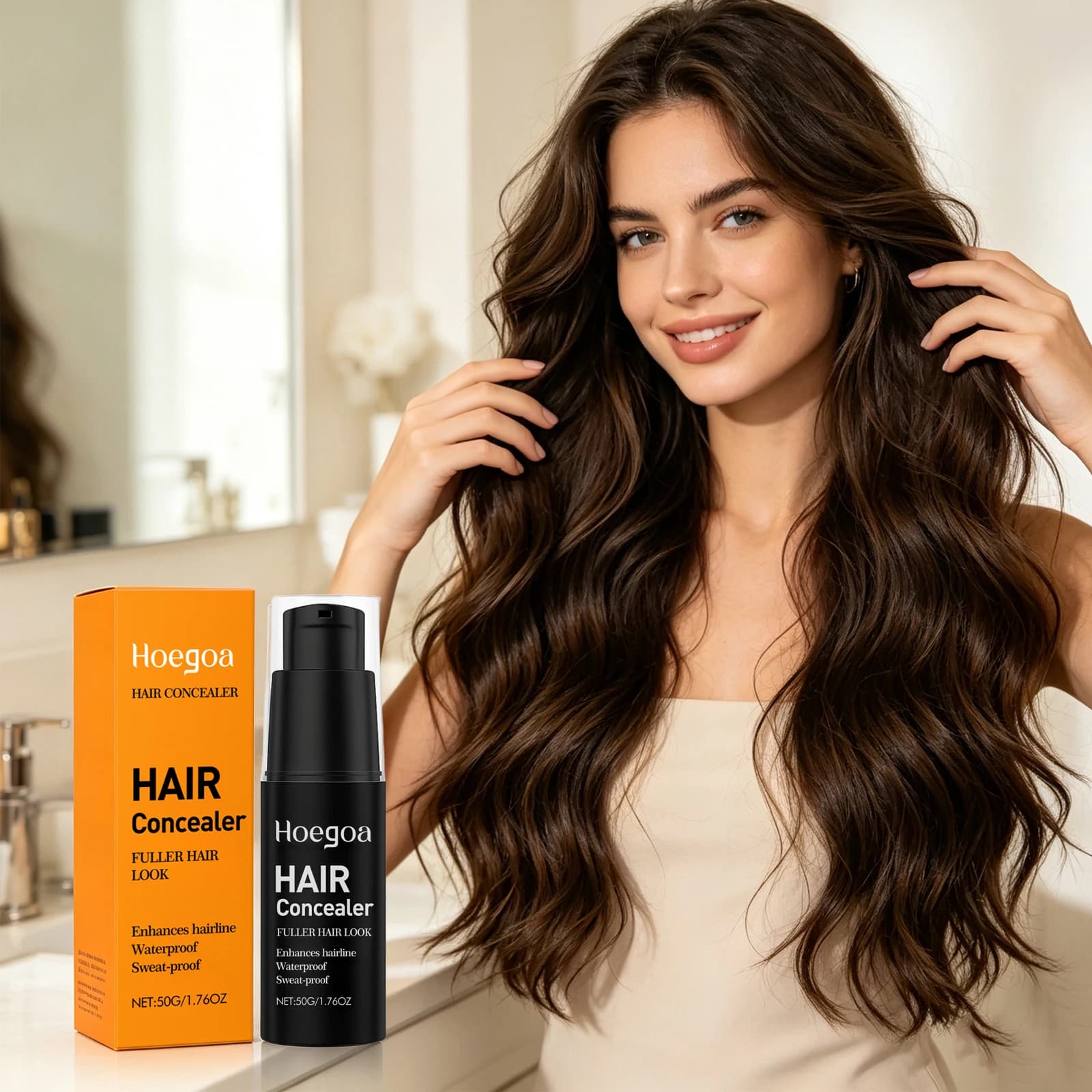 Hair Concealer Covers Hair Seams And Modify Light And Fluffy Hair Fill Hair Line Natural Color Waterproof Sweatproof Makeup Tool