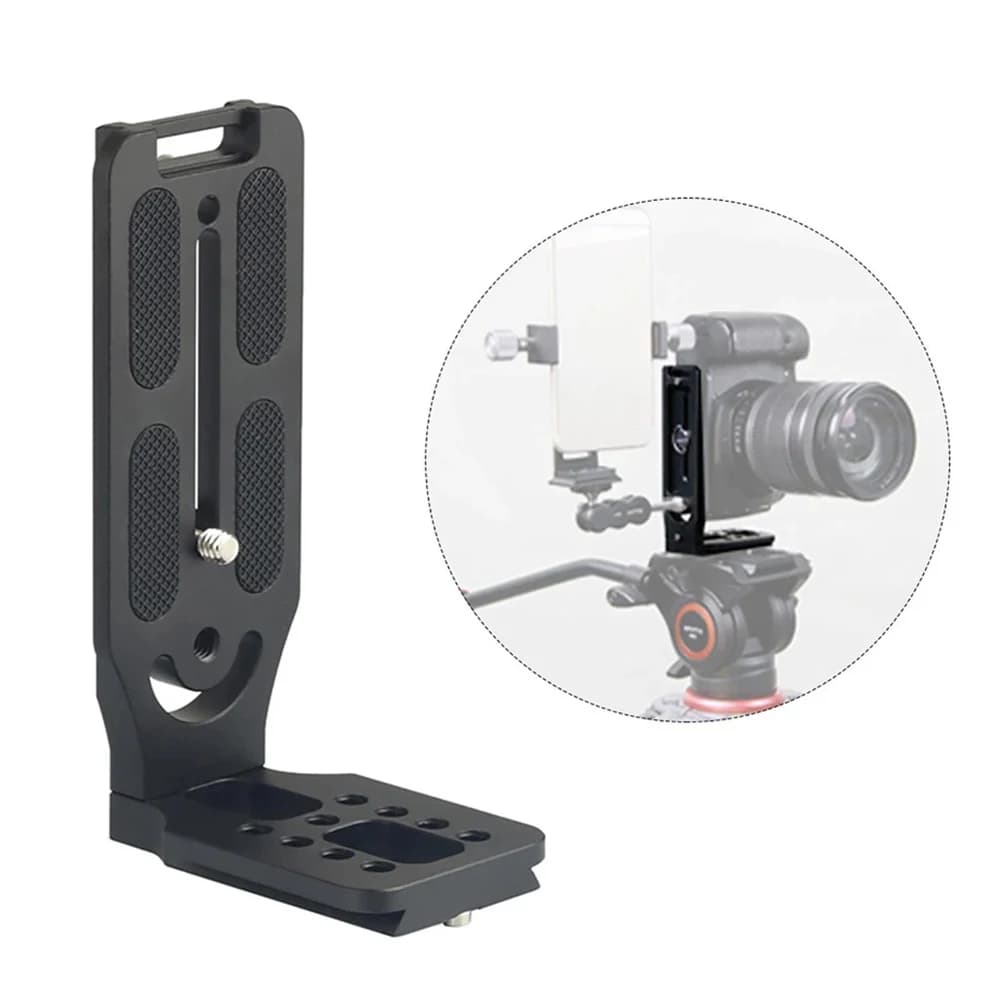 DSLR Camera L staffa verticale orizzontale Video Switching treppiede piastra a sgancio rapido compatibile con Canon Nikon Sony alluminio