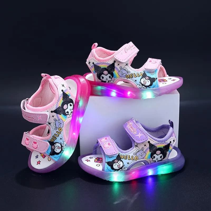 Sandali Casual Estivi 2026 con Luci LED per Bambine, Sneakers da Principessa, Scarpe da Esterno Luminose per Bambini e Neonati