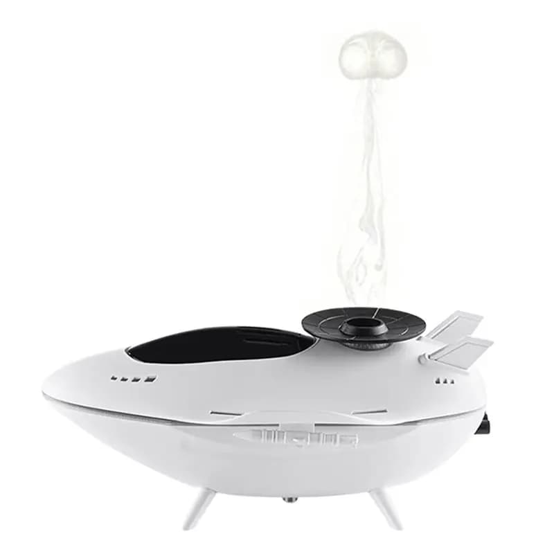 [B25B!】 RGB Colorful Night Light Desktop Humidifier Spaceship Jellyfish Mist Heavy Fog Model Atmosphere Diffuser Bedroom Decor