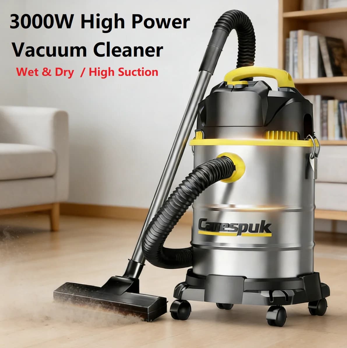 Electric vacuum cleaner 3 in 1 from 3000W, Liquid and Solid vacuum cleaner, Industrial vacuum cleaner for Hotel, Shopping Centres, Warehouses, Car washers