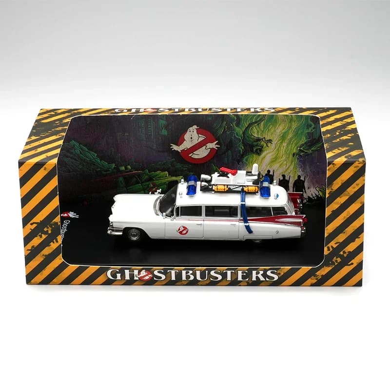 YS Disponibile 1:64 NUOVO Ghostbuster Miller Meteor 1959 Ecto-1 Diecast Model Car Collection Giocattoli