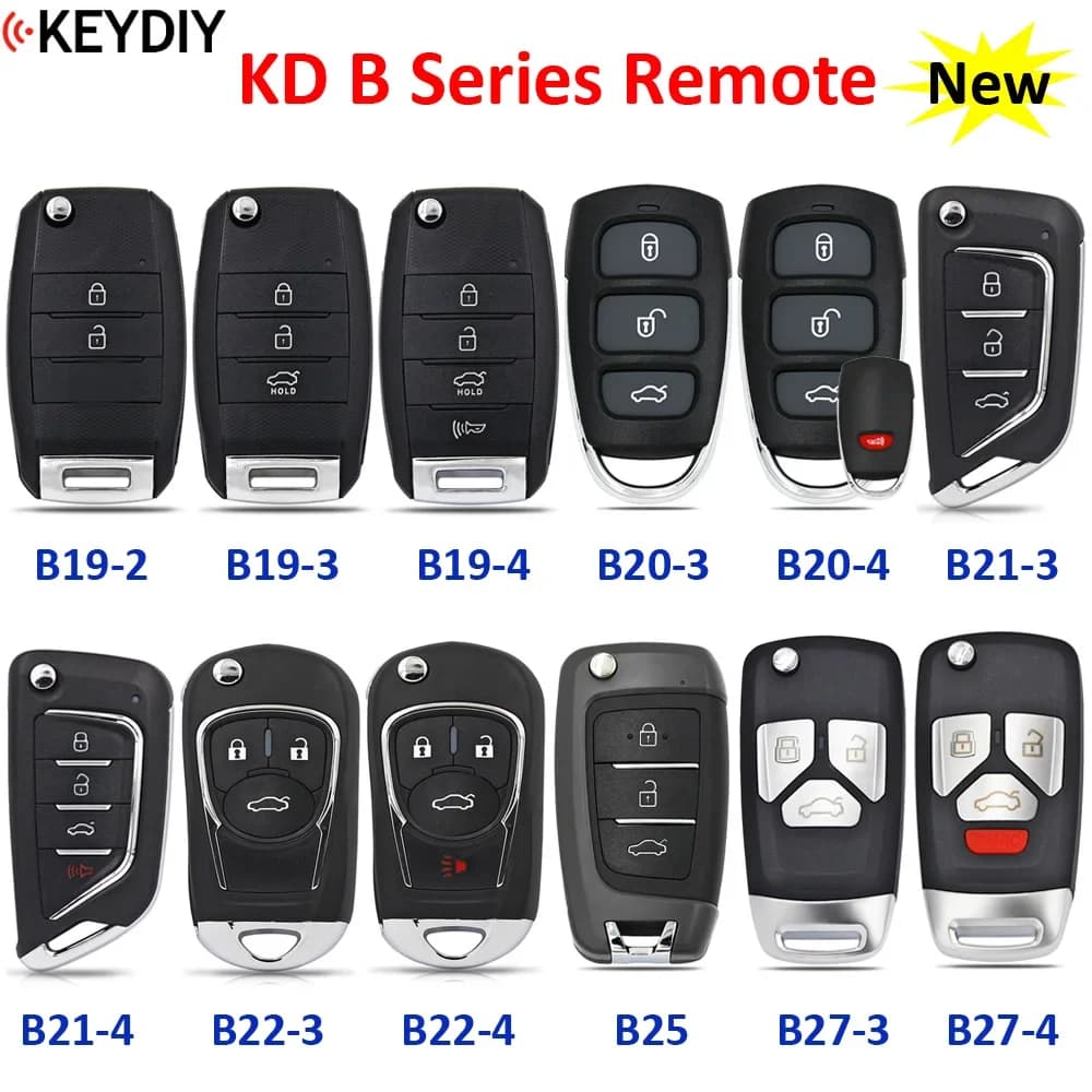Telecomando Chiave Auto Serie B KEYDIY KD B19-2 B19-3 B19-4 B20 B21-3 B21-4 B22 B25 B27 per KD900 URG200 Mini KD KD-X2 KD-MAX