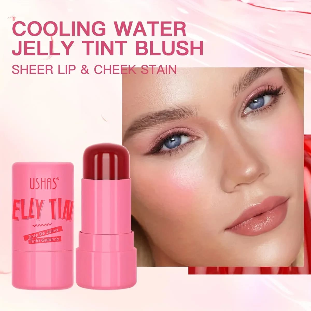 4 colors Jelly Blush Stick Balm for lips Shade 3 in 1 Multipurpose Matte moisturizer Lights lip gloss