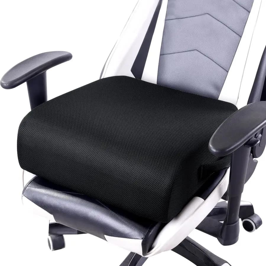Extra thick chairs cushions, raised cushion for office chair to increase seat height and relieve pain, 18 x 16 x 6 inches, anti-slip, memory foam