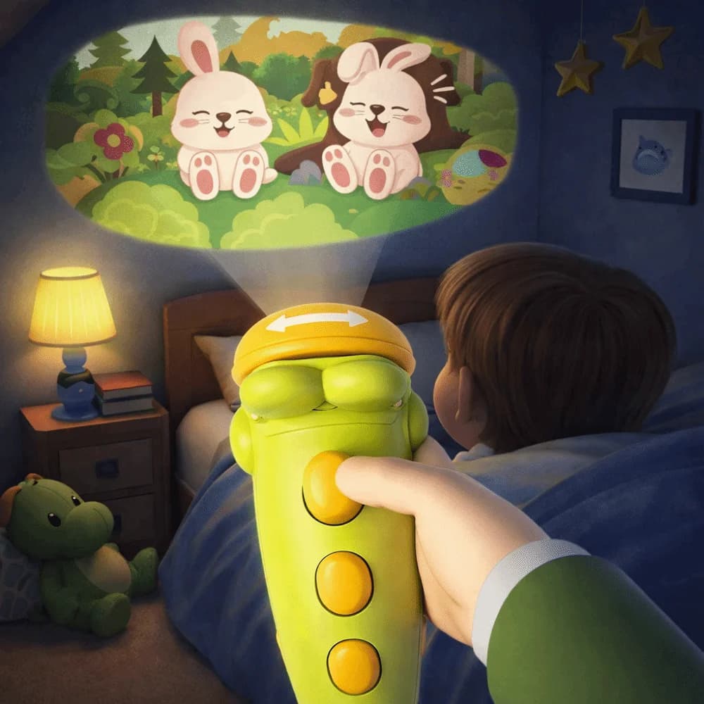 Story Machine Projection Story Flashligh Portable Projection Storyteller Baby Sleep Aid Early Education Slide Story Machine