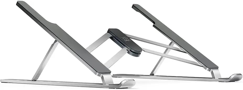 Supporto per Tablet in Alluminio Argento, Supporto Portatile per Laptop e Tablet da 10-15.6 Pollici, Rialzo da Scrivania Regolabile