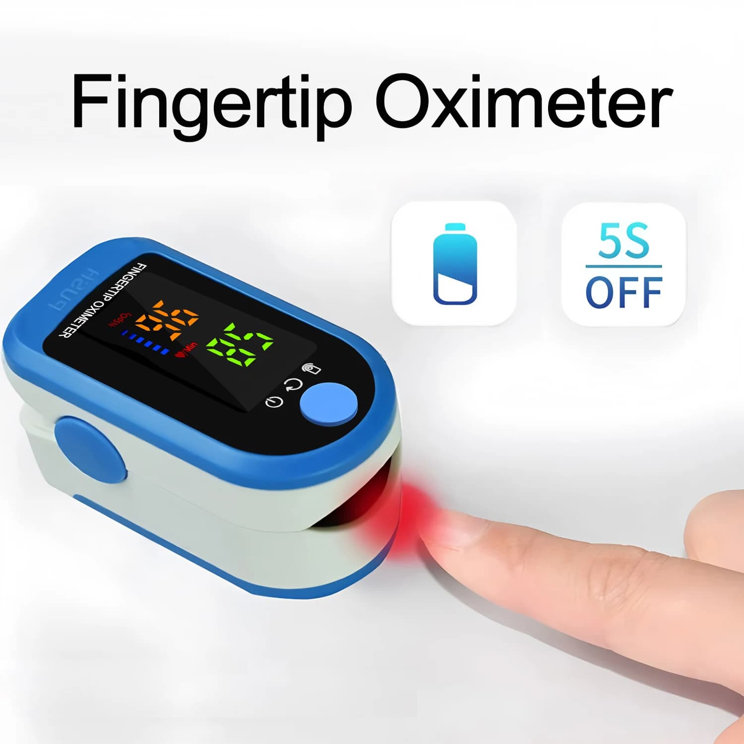 Alextrasza finger button Portable 4 colors oxygen saturation monitor in blood LED display finger oxymeter test SPO2