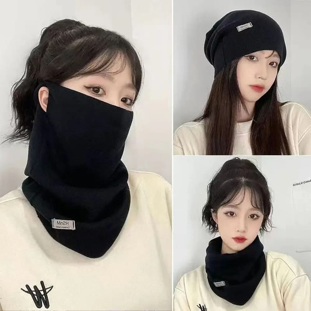 Moda antivento inverno caldo maschera addensata orecchio appeso sciarpa antivento maschera casual maschera per il viso sciarpa all'aperto