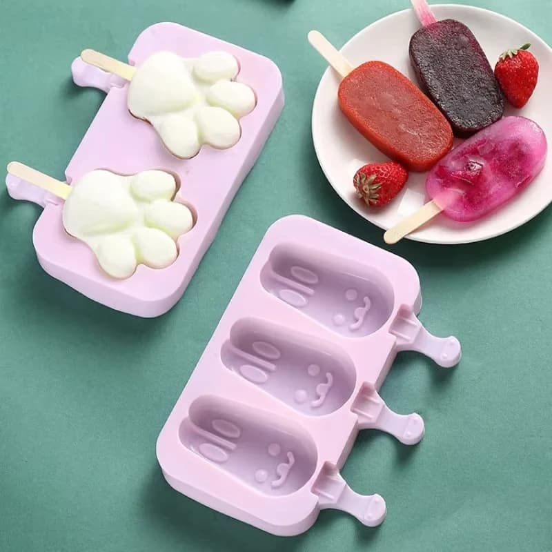Stampo per ghiaccioli per gelato domestico fai-da-te in silicone alimentare creativo, portatile, resistenza alle alte temperature e alle alte temperature