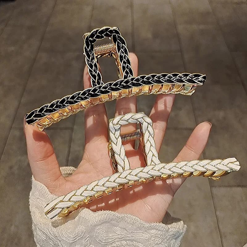 1 fermaglio per capelli in metallo, grande copricapo coreano, fermaglio per capelli dal temperamento elegante, fermaglio per squalo, fermaglio per capelli sul retro della testa