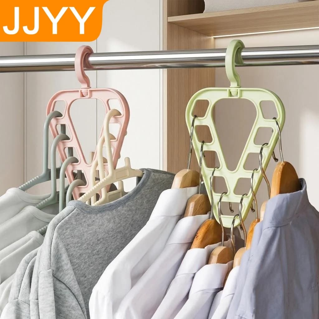 9 Hole Magic Clothes Hanger Space Saving Multi Function Drying Rack Wardrobe Scarf Storage Cloth Hanger for Home Organization