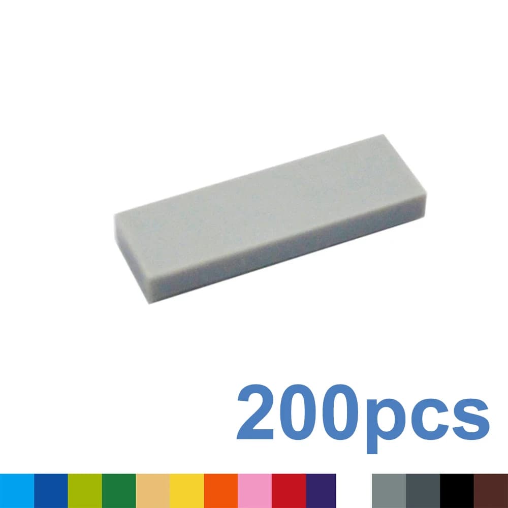 200 pz Liscio 1x3 Punti FAI DA TE Blocchi di Costruzione Figura Sottile Giocattoli Educativi Creativi per I Bambini Formato Compatibile Con 63864 Mattoni