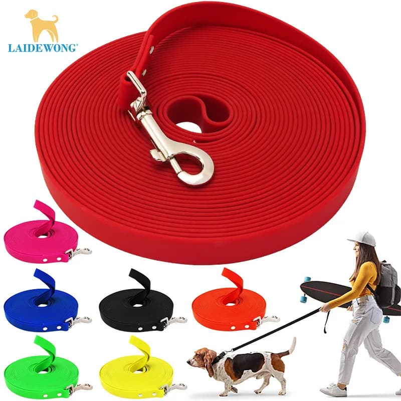 Prodotto popolare per animali domestici: guinzaglio estensibile in PVC, guinzaglio impermeabile per cani, cintura resistente alle macchie per addestramento animali