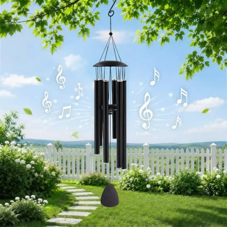 Wind Chimes for Outside, 32" Large Aluminum Deep Tone Outdoor Wind Chime Weather-Resistant Garden Decor, Memorial Gift for Mom