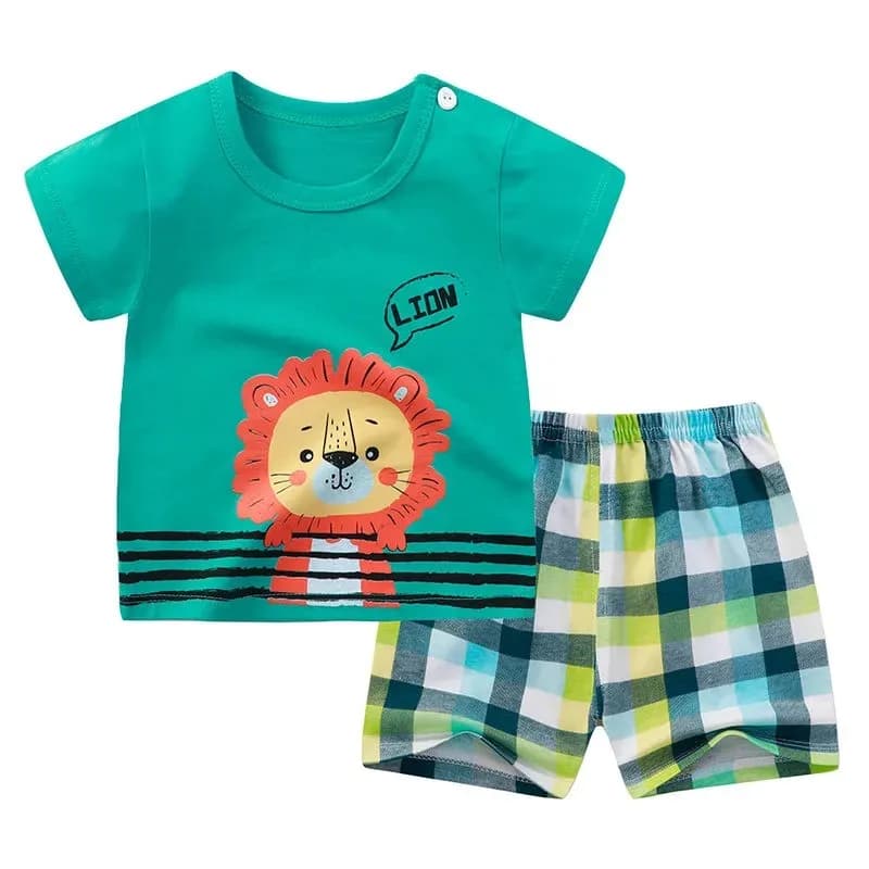 Maglietta a maniche corte per bambini Pantaloncini Abbigliamento casual alla moda Nuovo girocollo T-shirt Abiti Ragazzi Ragazze Carino Casual Allentato Set a due pezzi