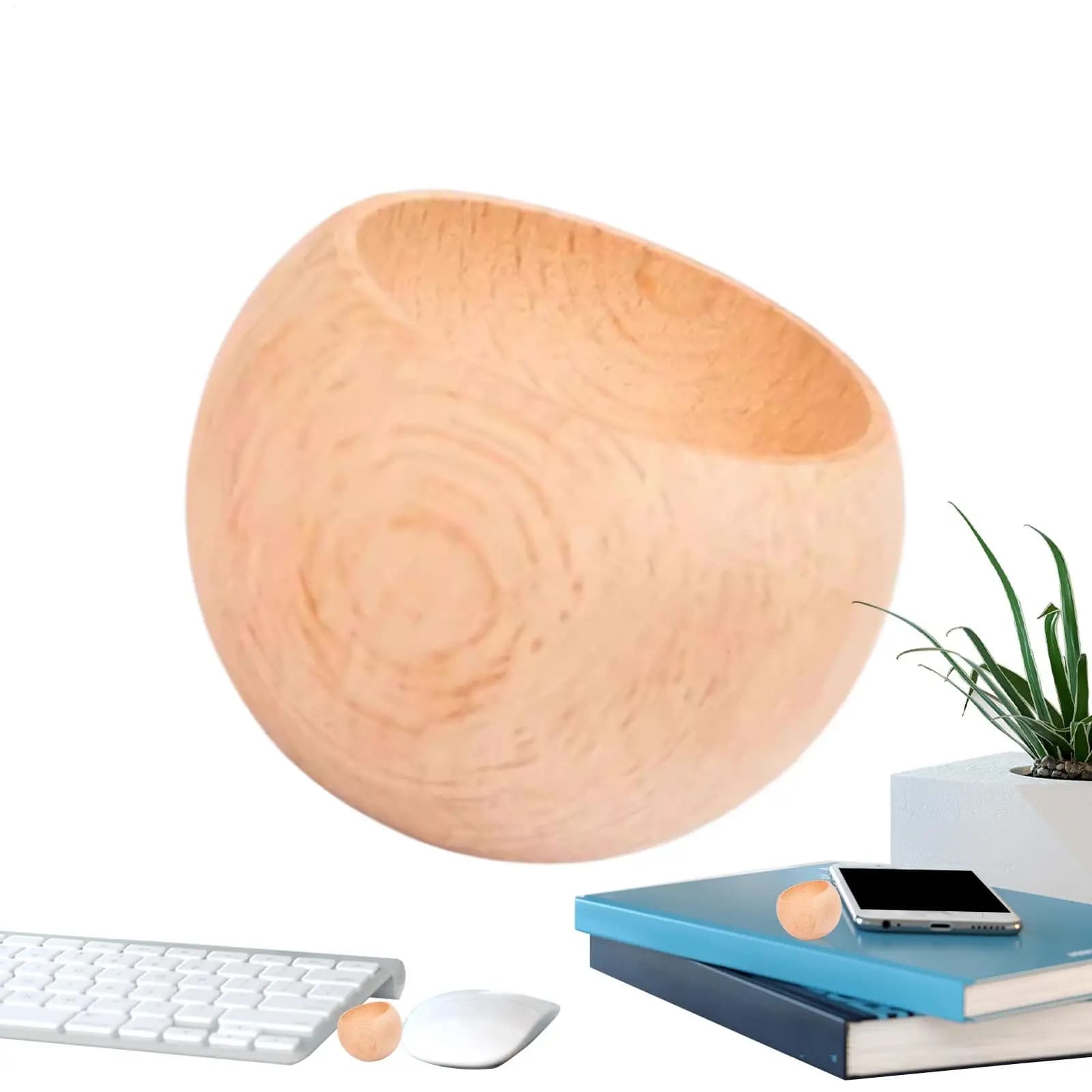 3x2.5cm Wooden Aromatherapy Diffuser, Portable Fragrance Air Freshener, Mini Essential Oil Diffuser for Home Office Car Decor