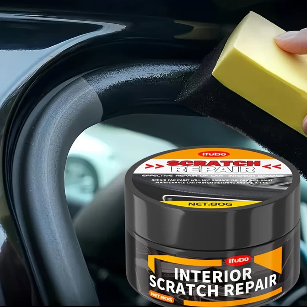 [Cire nera per cruscotto] Cera nera per cruscotto - Lucido per riparazione graffi in plastica per interni auto | Dispositivo per la rimozione dei graffi e previene il bagagliaio,