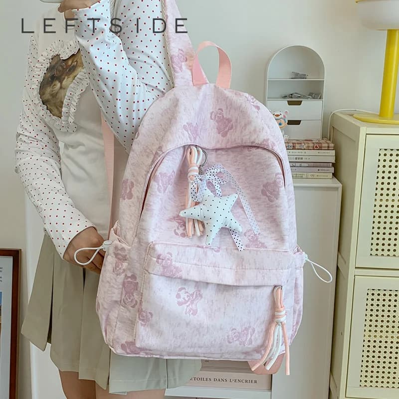 Teen Girls Cute Big Backpack 2026 New Trend Soft Fabric Large Capacity Casual School Travel Daily Daypack Female Back Packs