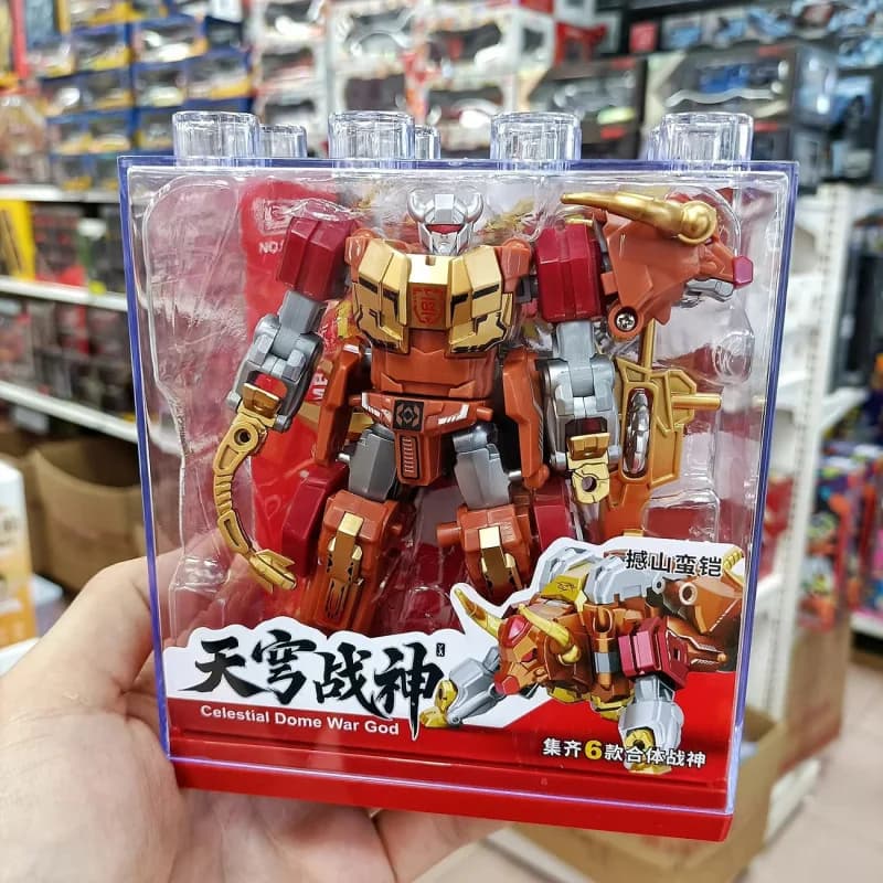 La versione in lega del robot giocattolo educativo deformabile Liuhe, modello fatto a mano, regalo di compleanno preferito dai ragazzi.