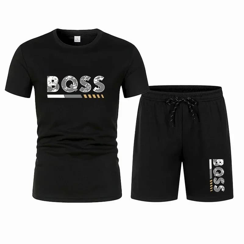 Completo Sportivo da Uomo Estivo: T-Shirt e Pantaloncini in Rete Traspirante ad Asciugatura Rapida, Set 2 Pezzi per Corsa, Palestra e Fitness
