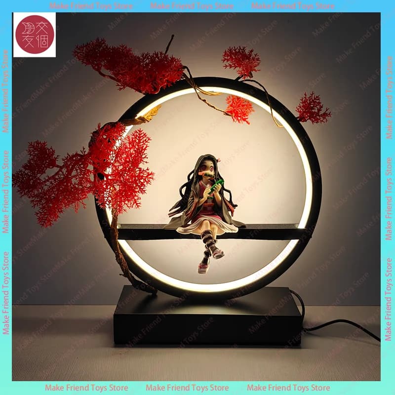 Nezuko Demon Slayer 3d Led Night Light Plug-In Luce d'atmosfera Usb Anime Camera da letto Decor Lampada per i fan Illuminazione ambientale Regalo Casa Dormitorio