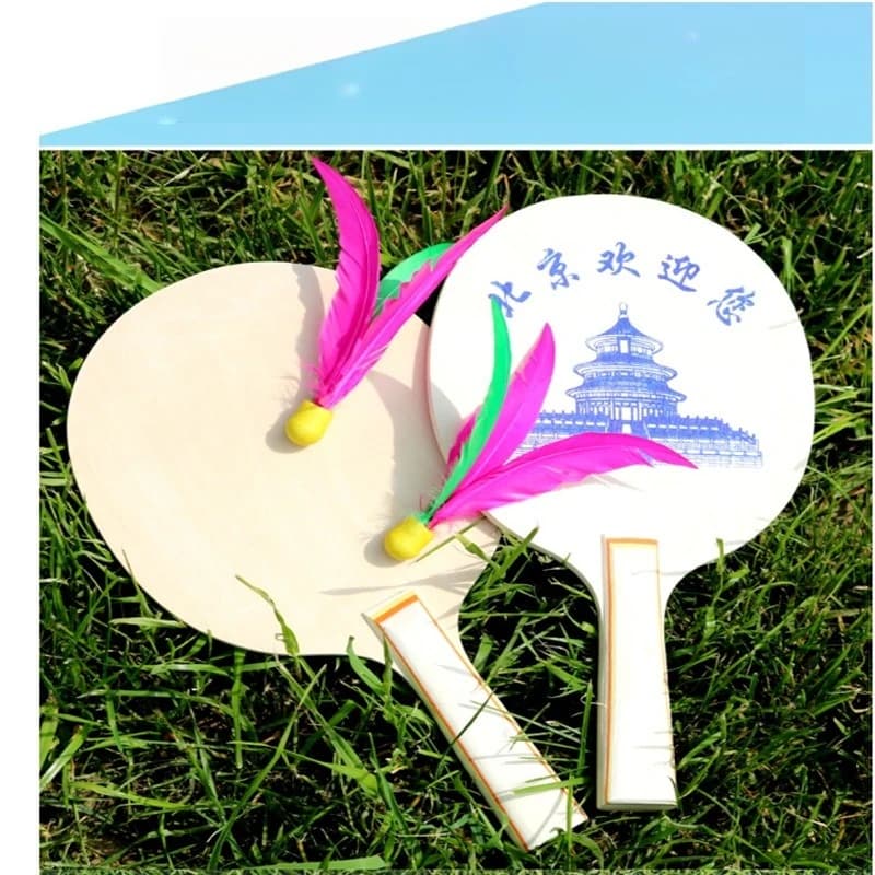 Jazzminton Badminton, Beach Tennis Badminton Racchetta Paddle Set Paddle Ball Jazzminton Gioco Estate Spazi aperti Parco Beach Playing
